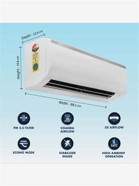 Inverter 3 Star Daikin Split Air Conditioners Coil Material Copper At