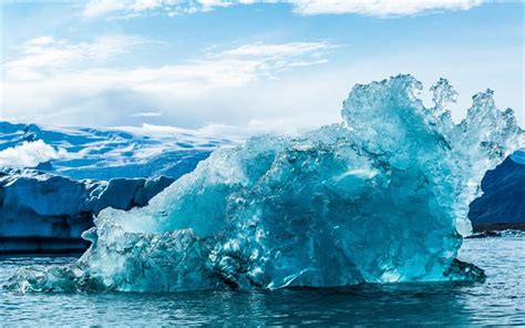 Download wallpapers Iceberg, Arctic Ocean, waves, ice, water concepts ...