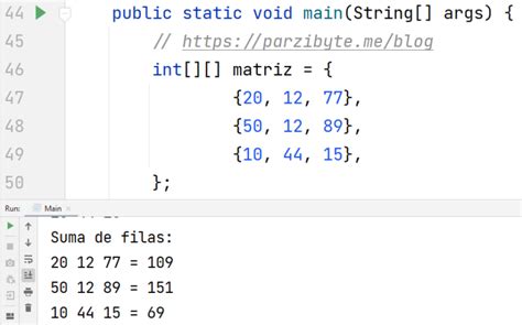 Java Sumar Filas Y Columnas De Matriz Parzibyte S Blog