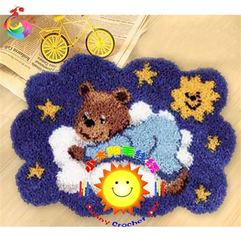 Aliexpress Buy Cross Stitch Cartoon Bear Latch Hook Rug Kits