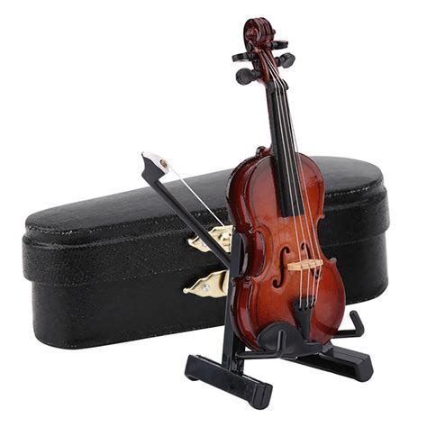 Modelo De Viol N En Miniatura Con Estuche De Soporte Mini Instrumento