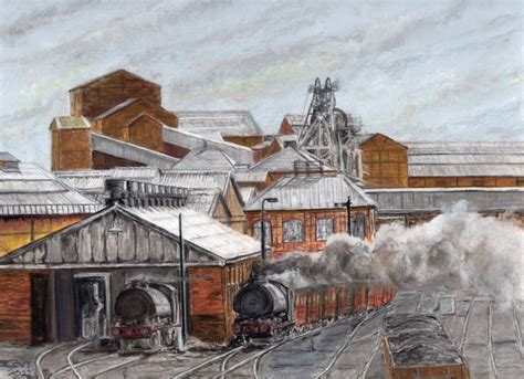 Ashington Colliery 1950s In 2022 Coal Mining Artwork Colliery