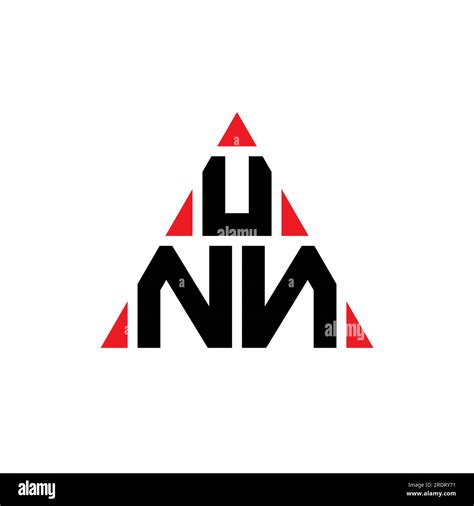 UNN triangle letter logo design with triangle shape. UNN triangle logo ...