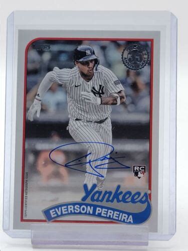 Everson Pereira Topps Baseball Rookie Autograph Rc Auto Q