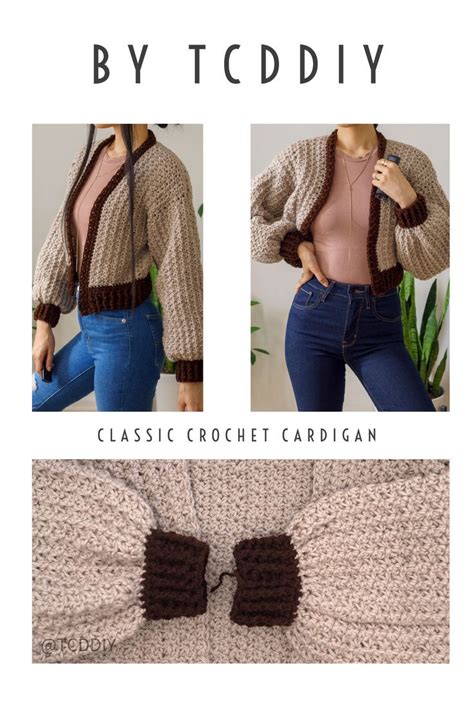 Easy Crochet Classic Cardigan Tutorial By Tcddiy Artofit