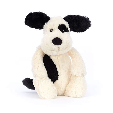 Jellycat Peluche Chien Noir Et Cr Me Bashful Moyen Boutique