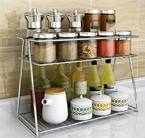 Rectangular Shelves Stainless Steel Kitchen Racks Size Dimensions