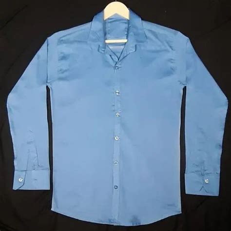 Casual Wear Collar Neck Mens Plain Cotton Shirts Size M Xl At Rs 145