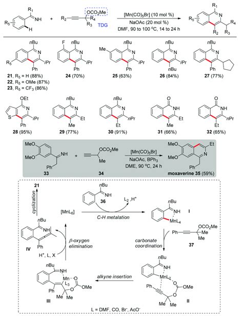 Scheme 3 Mn I Catalyzed C H Activation Of Benzimines For