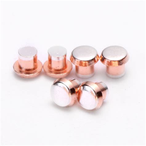 Customized Copper Bimetal Rivet Silver Breez Point Electrical Pure