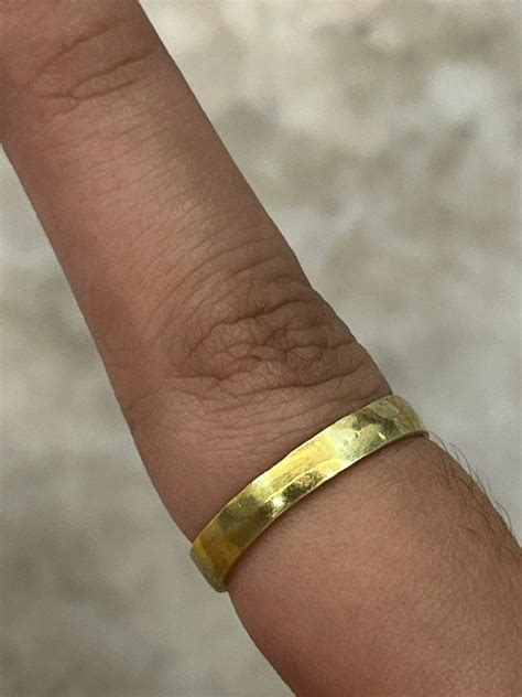 CINCIN BESI KUNING BELAH ROTAN SAIZ 15 HINGGA 18 Women S Fashion