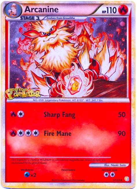 Arcanine HeartGold SoulSilver 1 Pokemon Card