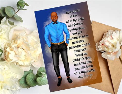 Father S Day Cards For Black Men Birthday Card For Black Men Black