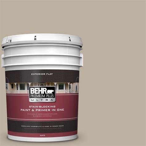 Behr Premium Plus Ultra Gal D Pebble Stone Flat Exterior Paint