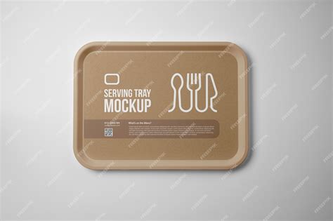 Premium Psd Top View Serving Tray Mockup