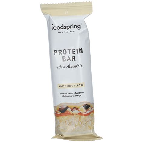 foodspring Extra Chocolate Protein Bar Weiße Schokolade Mandel 65 g