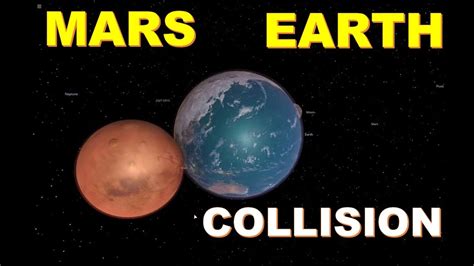 Mars Collides With Earth Planets Collision Youtube