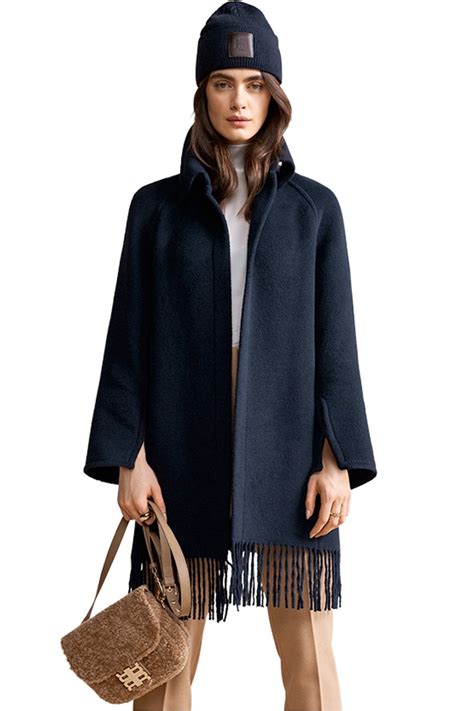 Riani Fringe Jacket In Deep Blue At Sue Parkinson