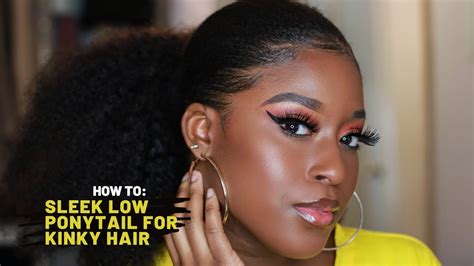 Sleek Kinky Low Ponytail Tutorial Short Medium Lengths Talk