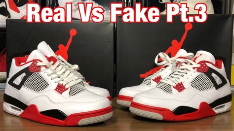 Air Jordan 4 Fire Red Real Vs Fake Review W Blacklight And Weight