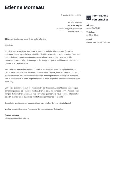 Lettre De Motivation Banque Exemples D Butant Senior