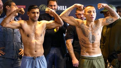 Amir Khan Strips Naked Full Weigh In Face Off Youtube