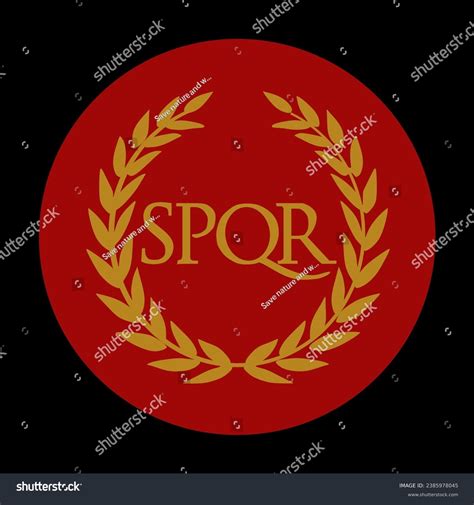 Circle Badge Roman Empire Flag Roundel Stock Vector (Royalty Free ...