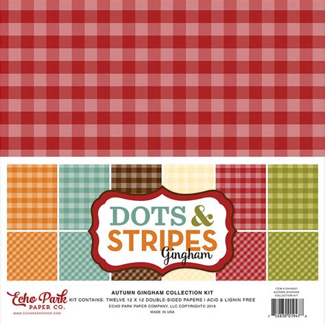 Echo Park Dots And Stripes Gingham 12x12 Collection Kit