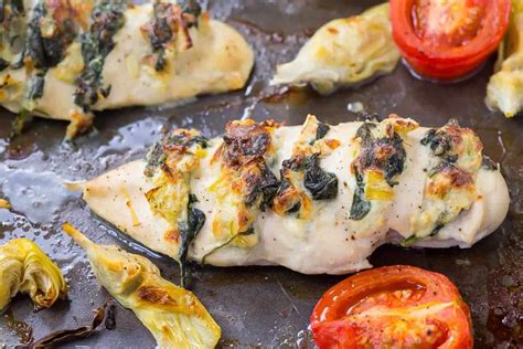 Hasselback Chicken With Spinach And Artichoke Sheet Pan Video