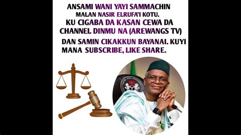 An Sami Wani Bawan Allah Jajir Tacce Ya Kai Gomna Kaduna Malan Nasir