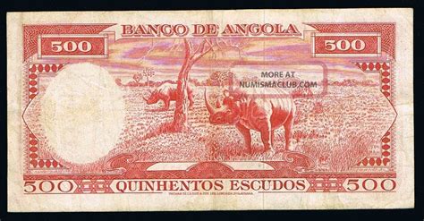 500 Escudos Very Fine Grade 1970 P97 Angola Americo Thomas