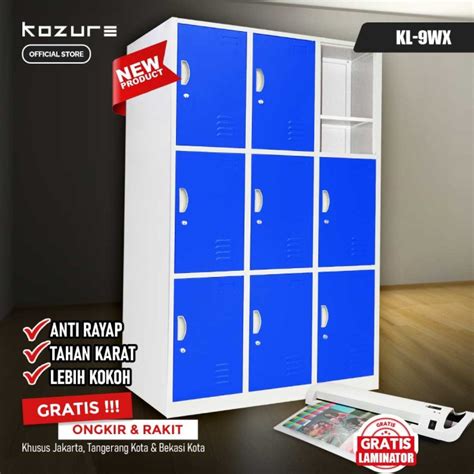 Promo LEMARI LOKER BESI 9 Pintu Kozure KL 9WX Ukuran LEBIH LEBAR Cicil