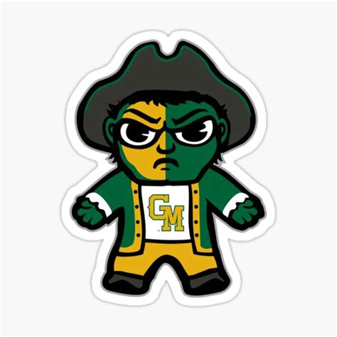 "George Mason Mascot" Sticker by tyler27m | Redbubble