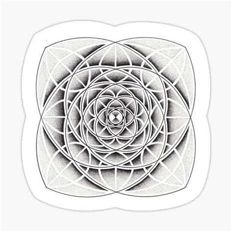 "Fibonacci Spiral Mandala" Sticker for Sale by rvoortwist | Redbubble