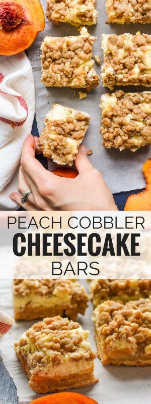 Peach Cobbler Cheesecake Bars | NeighborFood