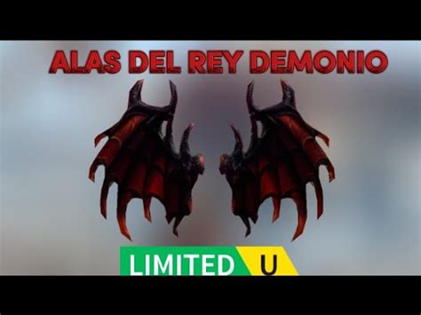 Limited Consigue Estas Alas Del Rey Demonio Gratis En Roblox Youtube