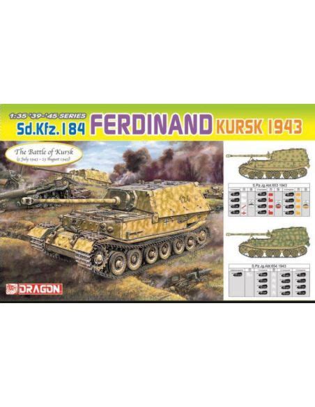 DRAGON D6726 SD KFZ 184 FERDINAND KURSK 1943 KIT 1 35 Modellino