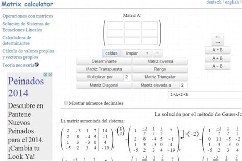 Calculadora De Matrices Tecnología Hardware Y Software