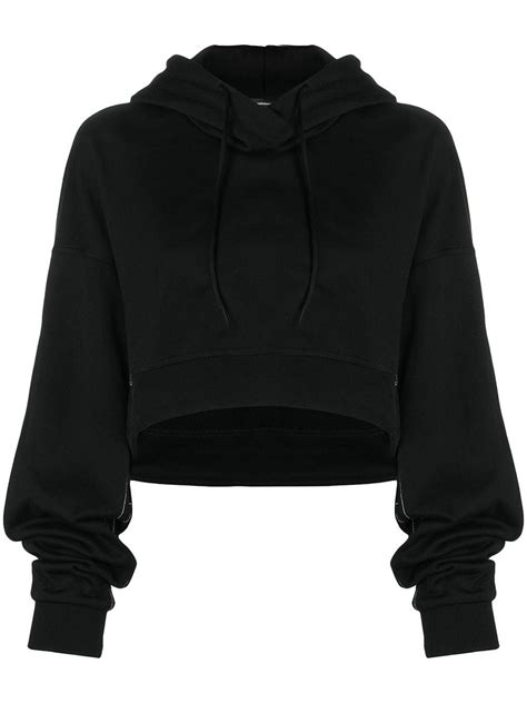 Y-3 cropped hoodie - Black | Hoodies, Cropped hoodie, Black hoodie