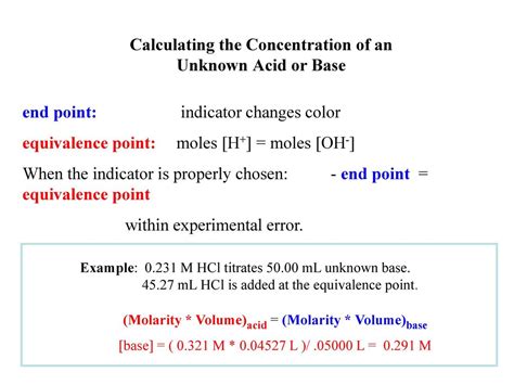 Acid Base Titrations End Point And Equivalence Point Ppt Download