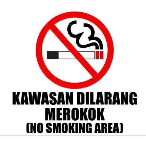 Msia Stock X Cm Restaurant No Smoking Pvc Board Sign Door Wall