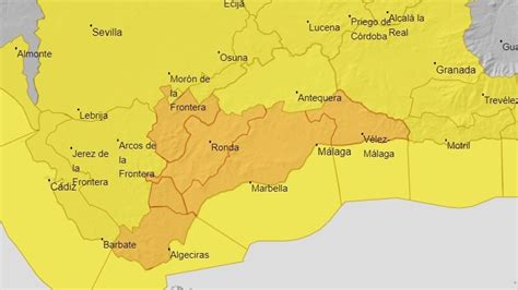 La Aemet Eleva A Naranja El Aviso Por Fuertes Lluvias En Málaga Para