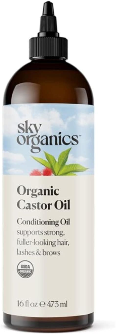 Sky Organics Organic Castor Oil For Hair Lashes Brows Pure