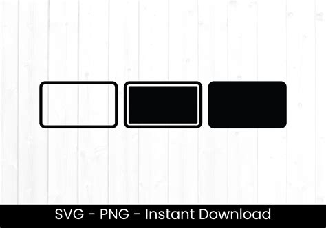 Rounded Rectangles Svg For Commercial Use Rectangle Cut File Etsy