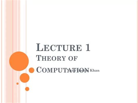 Ppt Lecture 1 Theory Of Computation Powerpoint Presentation Free Download Id6577099