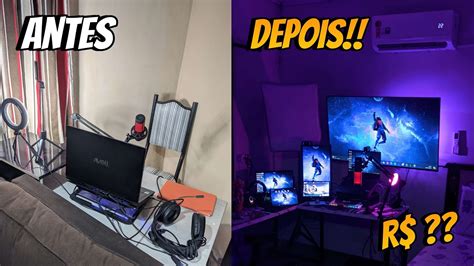 Montei Meu Setup Quarto Gamer Dos Sonhos Tour Pelo Quarto Youtube