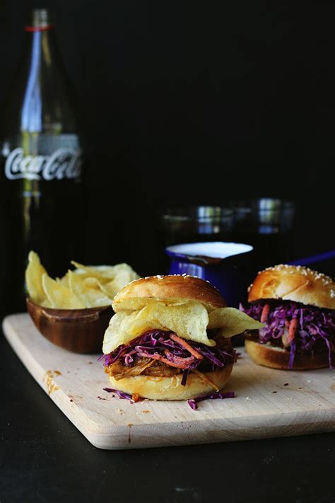 Smoky BBQ Pulled Pork Burgers & Slaw {street food monday} | The Sugar Hit