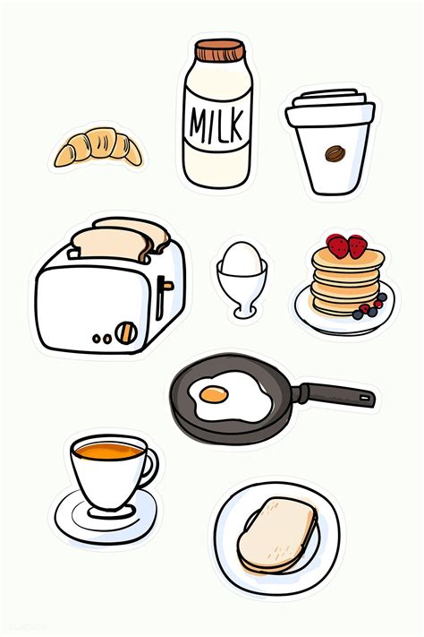 Fresh Delicious Breakfast Set Vector Premium Image By Rawpixel