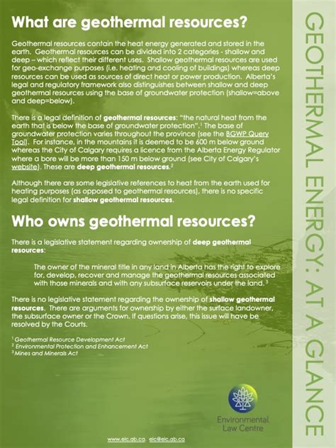 Updates To Albertas Geothermal Resource Regulatory System