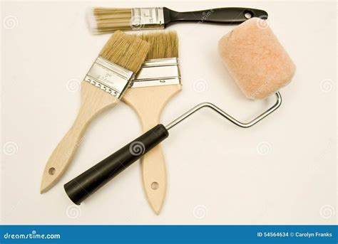 Paint Brush and Roller Set stock photo. Image of ideas - 54564634